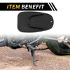 Universal Motorcycle Kickstand Pad 3.54x2.36in Support Plate Black