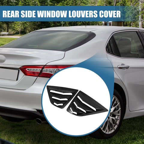 Toyota Camry 1 Pair Rear Side Window Louvers Carbon Fiber Pattern Black