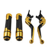 Kawasaki Z650 Z900 Gold Extendable Brake Clutch Levers Grip Set (2017-2023)