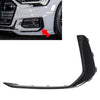 Audi A6 C8 S6 Left Front Bumper Side Molding Trim Glossy Black (2019-2024)