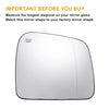 Jeep Dodge Left Right White Mirror Glass Pair w/ Back Heated (2014-2019)