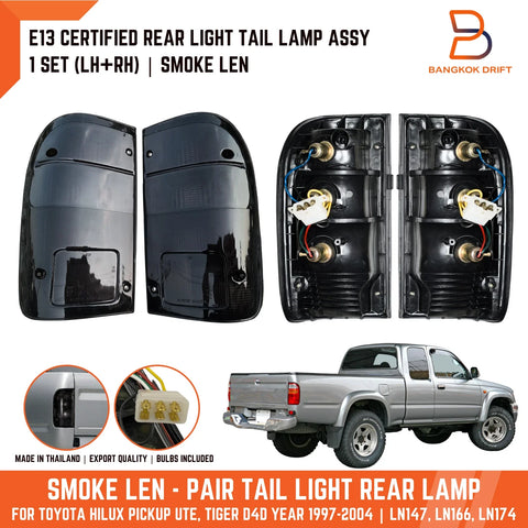 Toyota Hilux Ute LN167 LN147 Smoke Tail Lights (1997-2004)