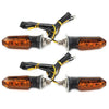 Motorcycle 4 Pcs Universal LED Turn Signal Indicator Amber Blinker Light
