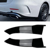 Benz C Class W206 C200 C300 AMG Gloss Black Rear Bumper Side Covers (22-24)