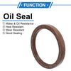 Oil Seal Rotary Shaft Seal FKM Rubber 90x110x13mm Brown 2 x