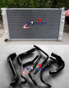 Holden VT VX VU HSV Commodore V8 Aluminum Radiator + Black Hose (1997-2002)