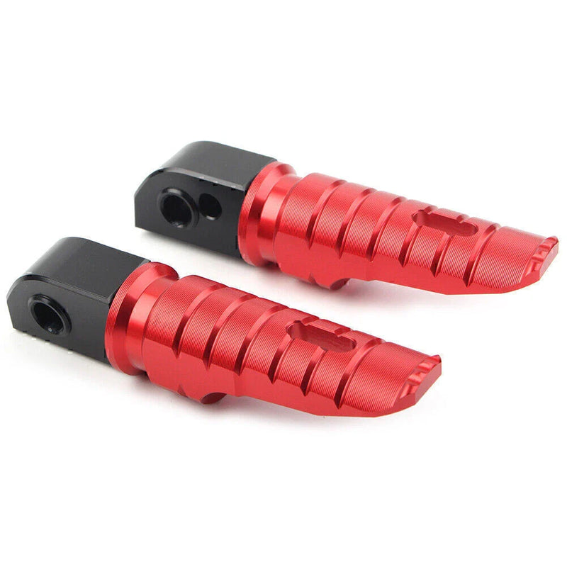 Street Scrambler 900 T100 T120 Red Aluminum Rear Footrests (2016-2023)