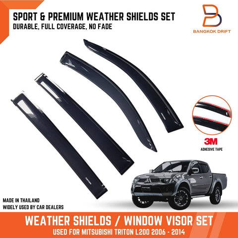 Mitsubishi Triton MN ML Weather Shield Window Visor Guard (2005-2015)