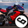 Square Aluminum Alloy Motorcycle Hanging Hook 1 Set Black 74mm Length