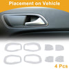 Jeep Renegade (2015-2023) 4 x White ABS Interior Door Handle Bowl Cover Trim