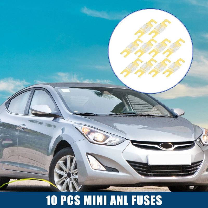 Car & Motorcycle 10 x Mini ANL Fuses 80A Audio CD Fuse