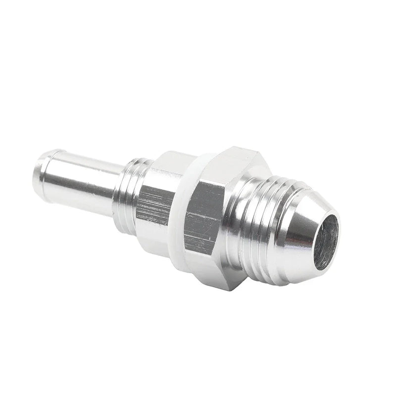 Universal 8AN Male Flare Bulkhead to 3/8" Hose Barb Fuel Tank Fitting (N/A)