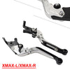 Yamaha XMAX 125 / 250 / 300 / 400 CNC Silver Extendable Brake Clutch Levers (15-22)