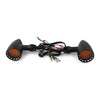 Harley Honda Black 10mm LED Turn Signal Lights Pair