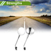 M8 Rear View Mirrors / Pair / Round Chrome Silver Tone Iron Plastic