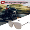 Motorcycle Set Motorcycle Riding Goggles Gold Tone Lens Gray Frame UV400