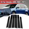 Honda CR-V 6 x Pieces Black Window Pillar Posts Door Trim Covers (2007-2011)