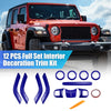 Jeep Wrangler JK (2011-2018) - Blue Decoration Set 12 x Interior Trim Kit