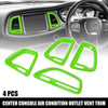 Dodge Challenger Green 4x Center Console Air Condition Outlet Vent Trim