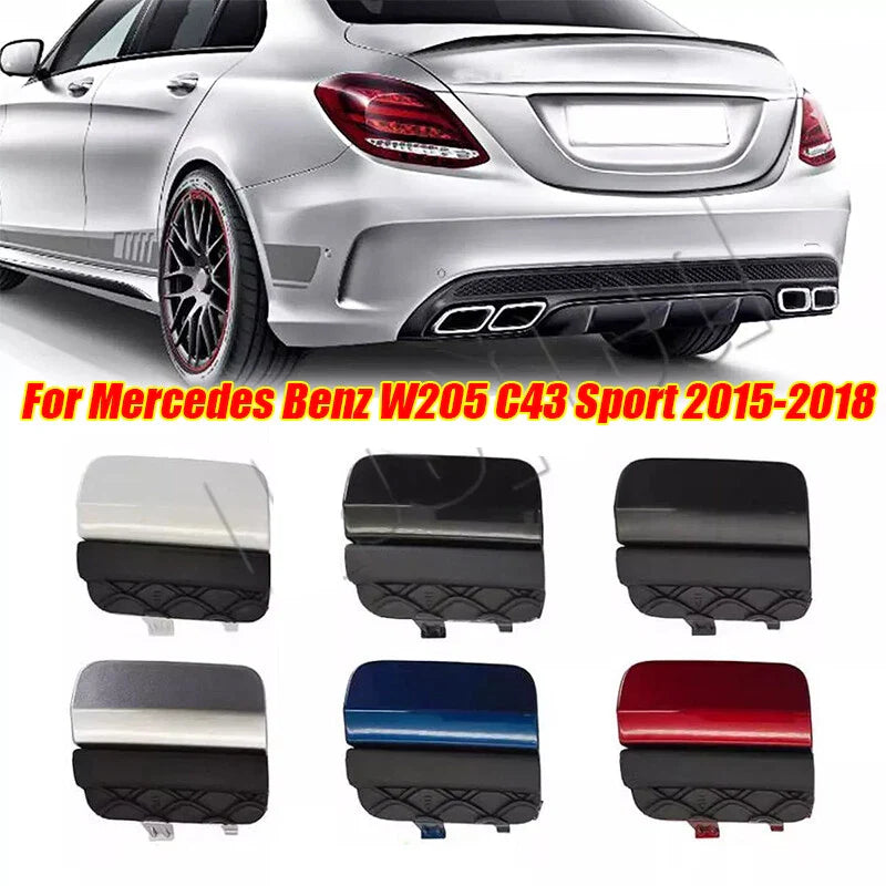Mercedes W205 C43 Rear Bumper Tow Eye Hook Cover Cap (2015–2018)