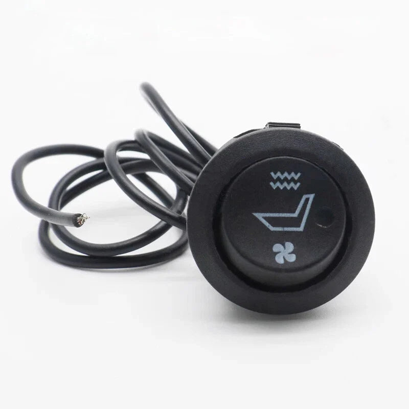 Car Seat Heater Switch 3 Pin Round Heated Rocker Hi Low On/Off Control