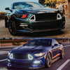 Ford Mustang LED DRL Light Front Bumper Mesh Grill (2015-2017)