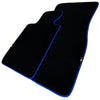 BMW 5 Series E61 Wagon (2004-2010) Blue Trim AutoWin Black Floor Mats