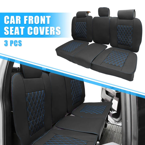 Dodge Ram Black Blue 3 x Pieces Car Rear Seat Covers Protectors