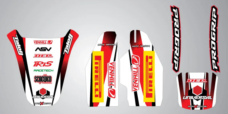 Honda CR 85 Front & Rear Guards, Fork Stickers Trim Kit (2003-2007)