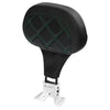 Harley Touring Road King Glide Black Green Driver Backrest Pad (2009-2024)