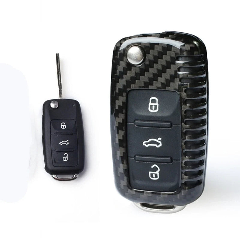 VW Golf GTI R32 Jetta Rabbit Polo Carbon Fiber Key Case (2006-2014)