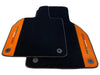 Lamborghini Aventador 2012-2022 - Orange Alcantara Leather Floor Mats