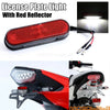 12V Custom Motorcycle LED Rear Tail License Plate Light w/ Red Reflector