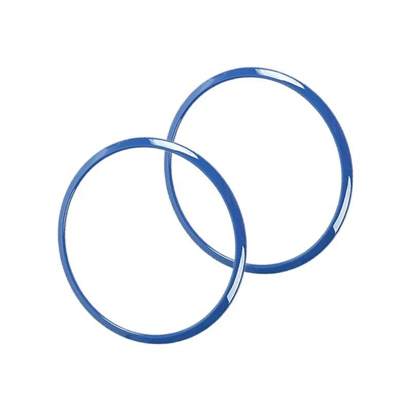 Jeep Wrangler Blue Top Roof Speaker Trim Ring Covers (2007-2014)