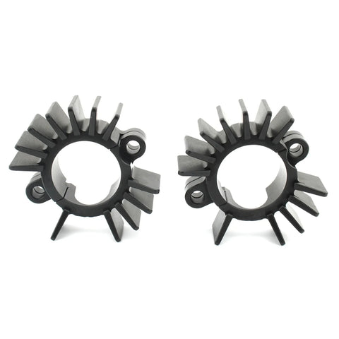 BONNEVILLE 900 Black Finned Exhaust Pipe Clips (2017-2023)