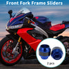 Motorcycle Frame Sliders Falling Protection Aluminum Alloy Blue 2 x