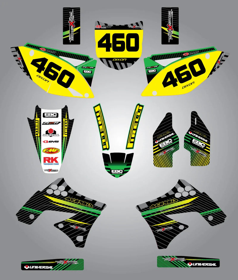 Kawasaki KXF 250 Full Custom Graphic Kit (2009-2012)