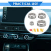 Honda Civic (2022) - 4 x Silver Tone AC Media Tune Switch Knob Cover Ring