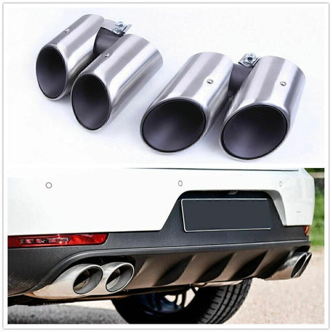 Porsche Macan 2.0T Brushed Silver Tail Exhaust Pipes (2019-2024)