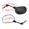 Piaggio NRG mc2 TPH NTT 50 80 125 Quartz SKR 150 Zip Mirrors Pair Black (2000-2023)