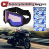 Motorcycle Riding Goggles Blue Purple Lens Black Frame PC TPU Cycling Sunglasses