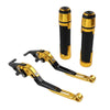 Ducati Panigale Gold Extendable Brake Clutch Lever Grip Set (2012-2019)