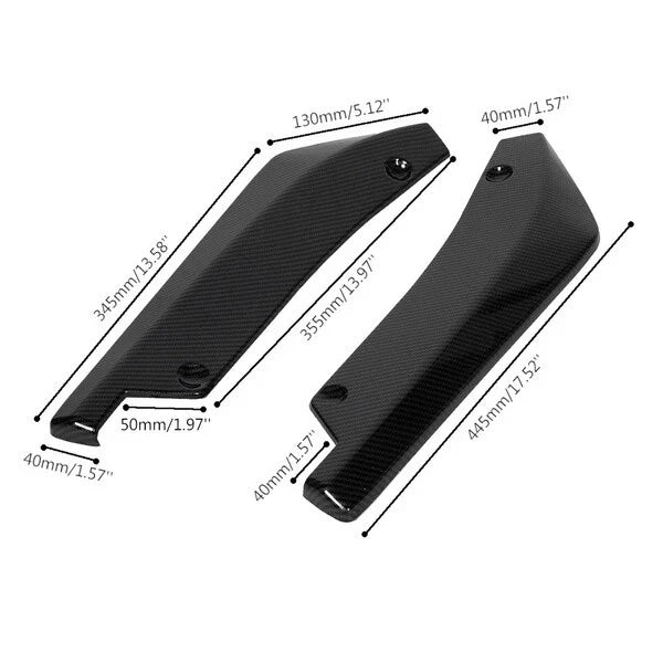 Cadillac Escalade CTS CT5 Carbon Fiber Rear Bumper Fin Canard Splitter Lips