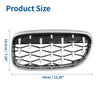 BMW 335d 328i 335i E90 (2006-2013) - Silver Tone Pair Hood Bumper Grille