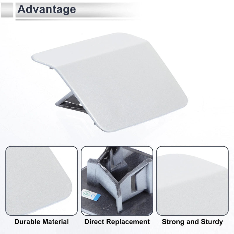 BMW X5 White Front Right Side Bumper Headlight Washer Nozzle Cover Cap