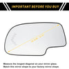 Chevrolet Silverado 1500 2500 3500 Heated Left Mirror Glass Replacement