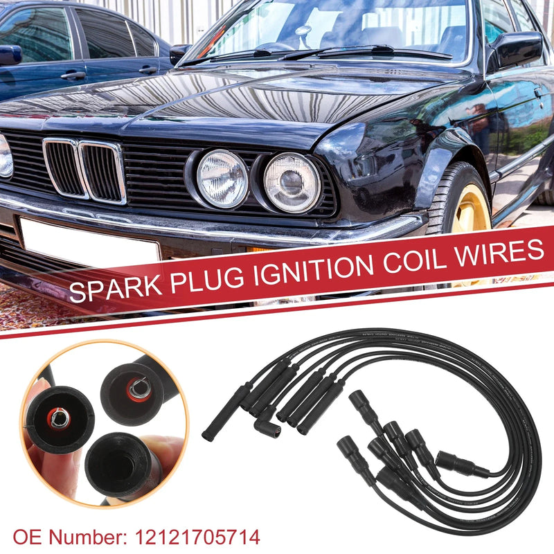BMW 325es 7pcs Spark Plug Wire Ignition Coil Cable (1986-1987)