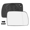 BMW X5 Right Side Rearview Mirror Glass Heated with Backing (2000-2006)