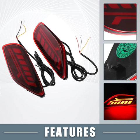 Kia Seltos Rear Bumper Reflector LED Brake Turn Signal Tail Lights (2019-)
