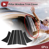 Volvo V40 Black Carbon Fiber Door Pillar Window Trim